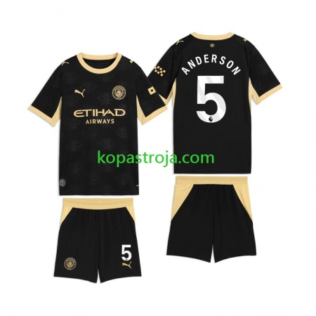Billiga Fotbollströjor Manchester City Elliot Anderson 5 Barn Borta tröja 2026/27 Kortärmad